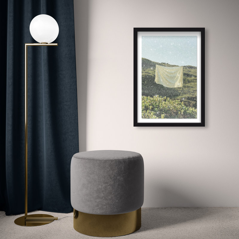 Floating Cotton II Print by Oliver Gal, 16.5"H x 11.5"W, Black Shadowbox
