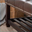 Banc rembourré 60 "avec tablette capitonnée | Brun noyer | Bois de bouleau | Chambre à coucher, salon
