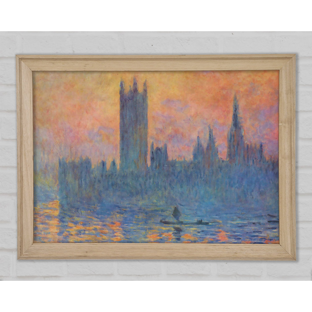 Monet London Parliament In Winter - Einzelner Bilderrahmen Kunstdrucke