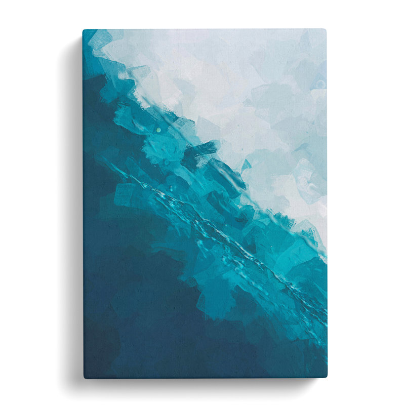 Ocean Droplets Abstract - Wrapped Canvas Painting, 50cm H x 35cm W x 3cm D
