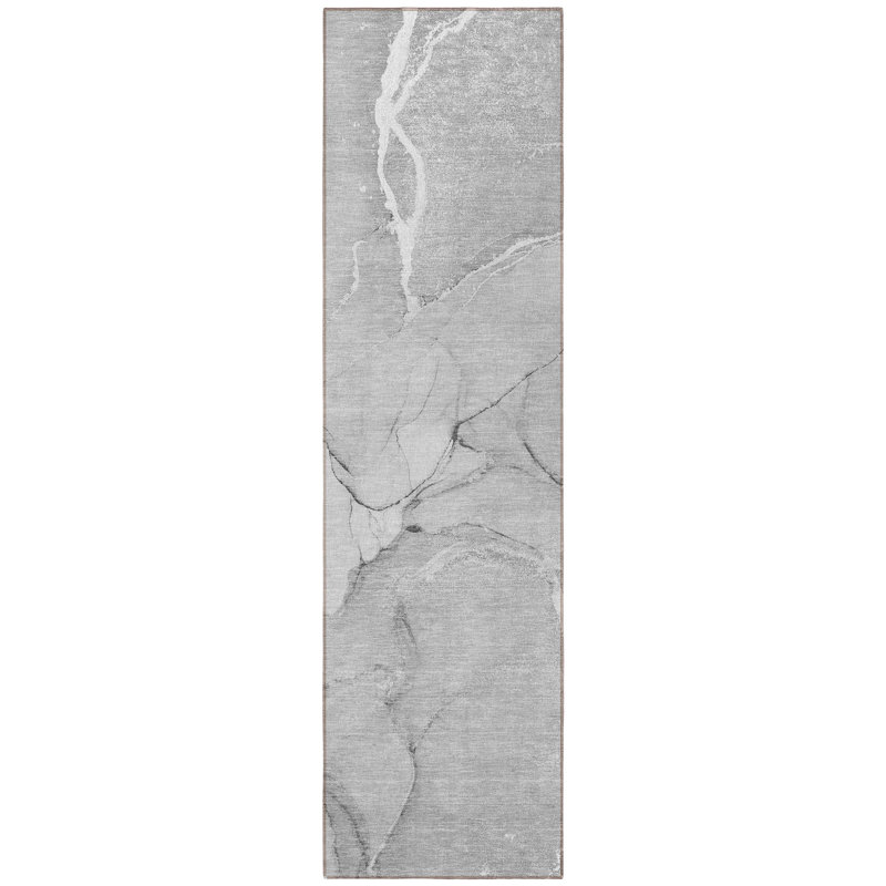 Tapis de couloir d'extérieur 8 po gris