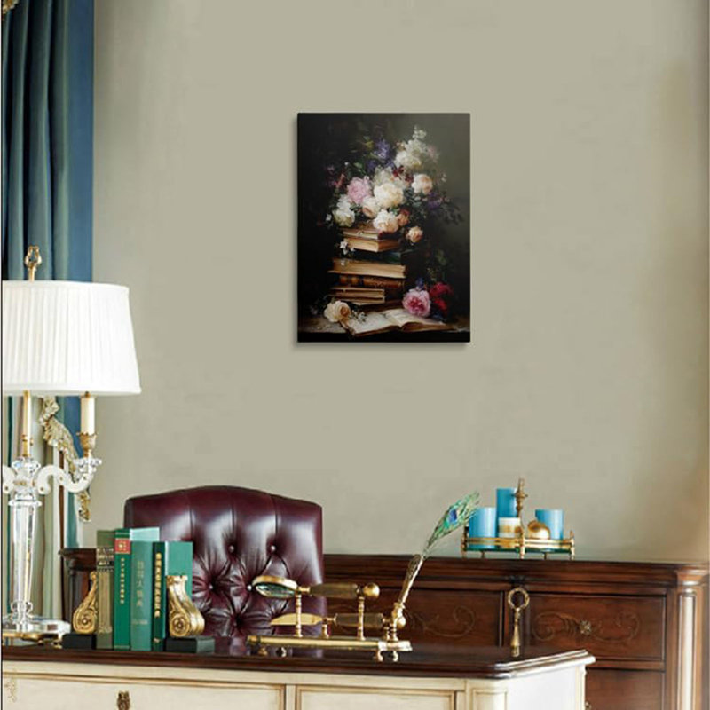 Art mural sur toile Moody Floral Still Life