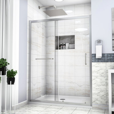 Shower Enclosure 48"X72", Practical Bathroom Addition Modern 48" W X 72" H, Hardware Finish