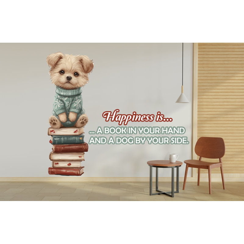 Autocollants muraux livre, bibliothèque, amoureux des livres, H 11 po x l 10 po