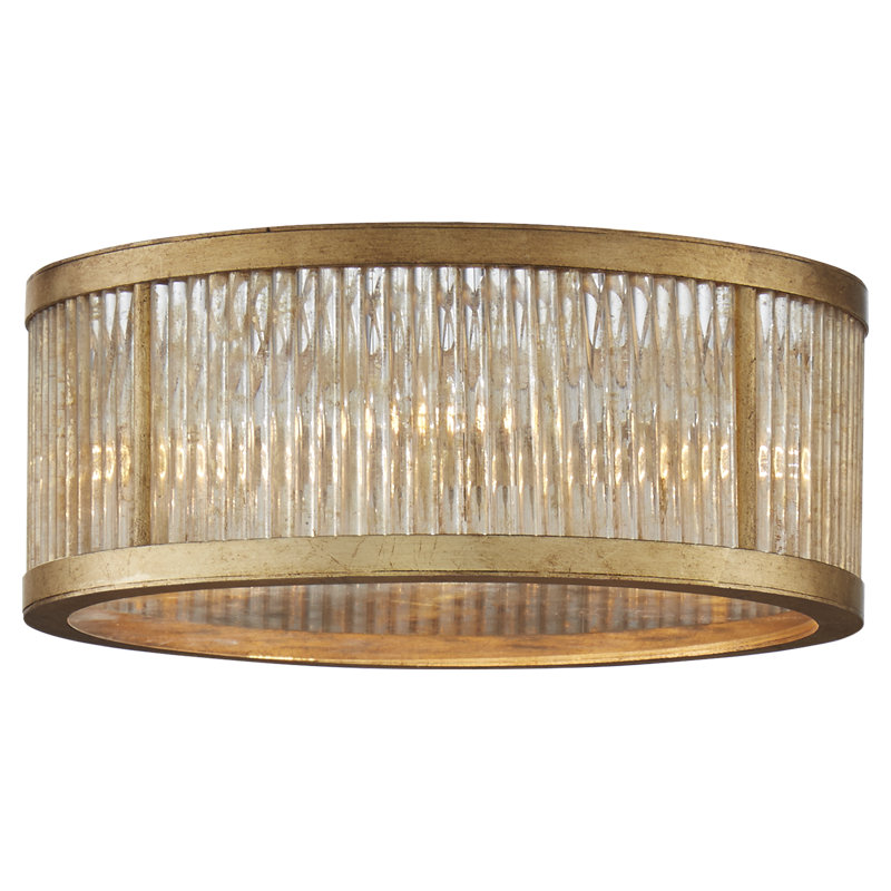 Milan 4 - Light Flush Mount, Gilded Iron