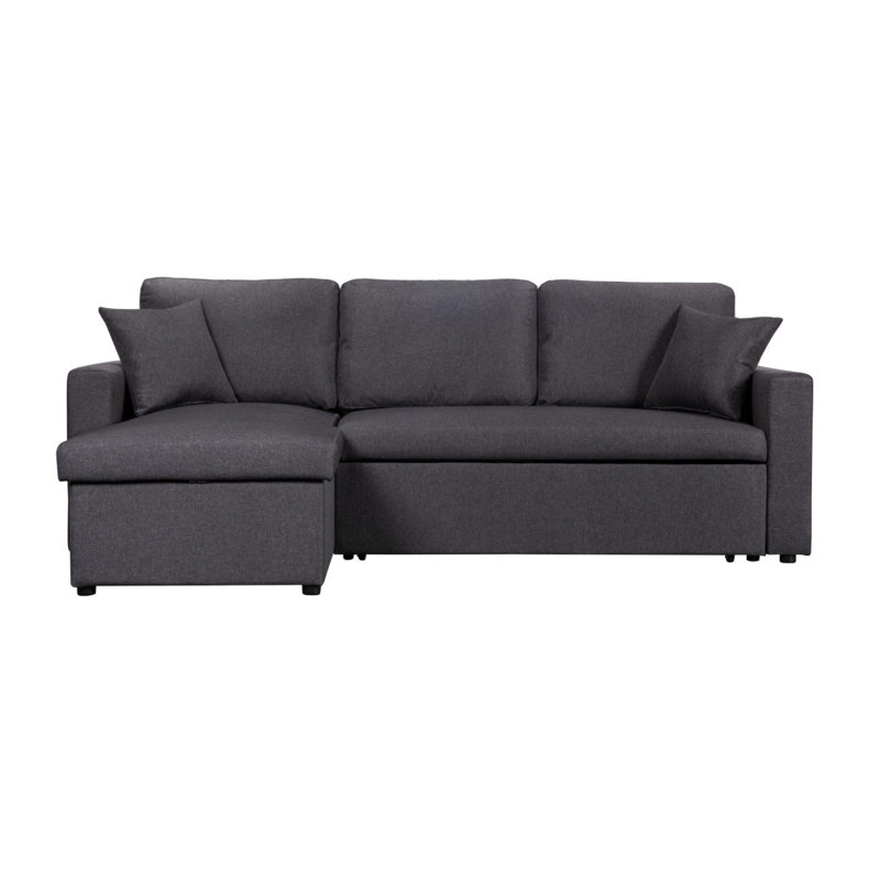 Canapé modulaire réversible en tissu de lin 82 po Modern Canapé
