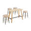 Ensemble de 2 tabourets de bar à hauteur de comptoir, tabourets de cuisine en polyuréthane revêtus de tabourets de 24 po de hauteur avec repose-pieds doré pour îlot de cuisine, bar, balcon, maison, feuilles d'or, velours-1501359263