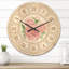 Horloge murale moderne en bois rose-63618668