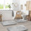 Ensemble de 3 tapis de bain en mousse viscoélastique ultra doux et absorbant avec envers antidérapant Aighan