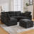 Chenille Upholstered Modular Sectional Sofa-367671439