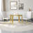 5-Piece Round Glass Dining Set, 37" Tempered Glass Table With 4 High Back PU Leather Chairs-770044274-770044271