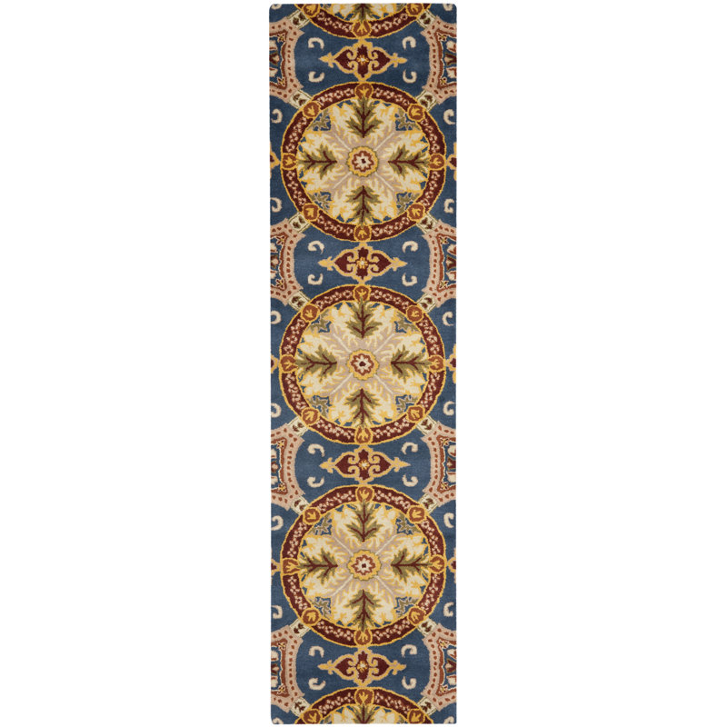 Tapis en laine touffeté à la main Amory Wyndham, Tapis de couloir 2 pi 3 po x 9 pi
