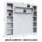 Easy-Lift Murphy Wall Bed in Wood Grain with Two Bookshelves-385874877-377067309