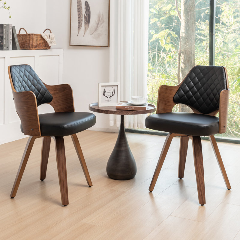Chaise pivotante Khloemae, Noir