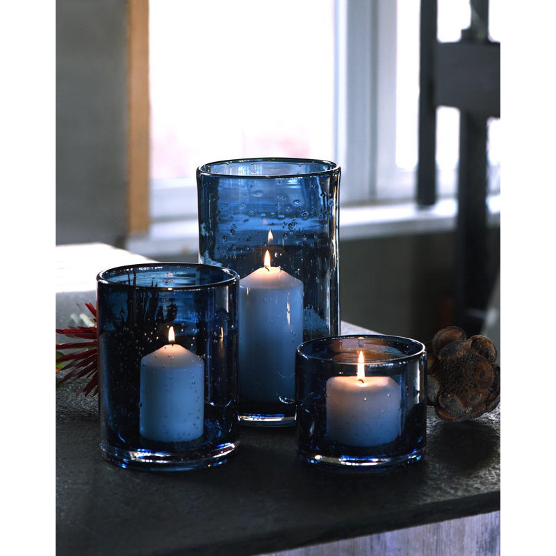 Porte-bougies Hurricane, Bleu