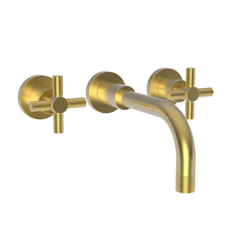 Muncy Wall Mount Bathroom Faucet, Satin Gold (PVD)