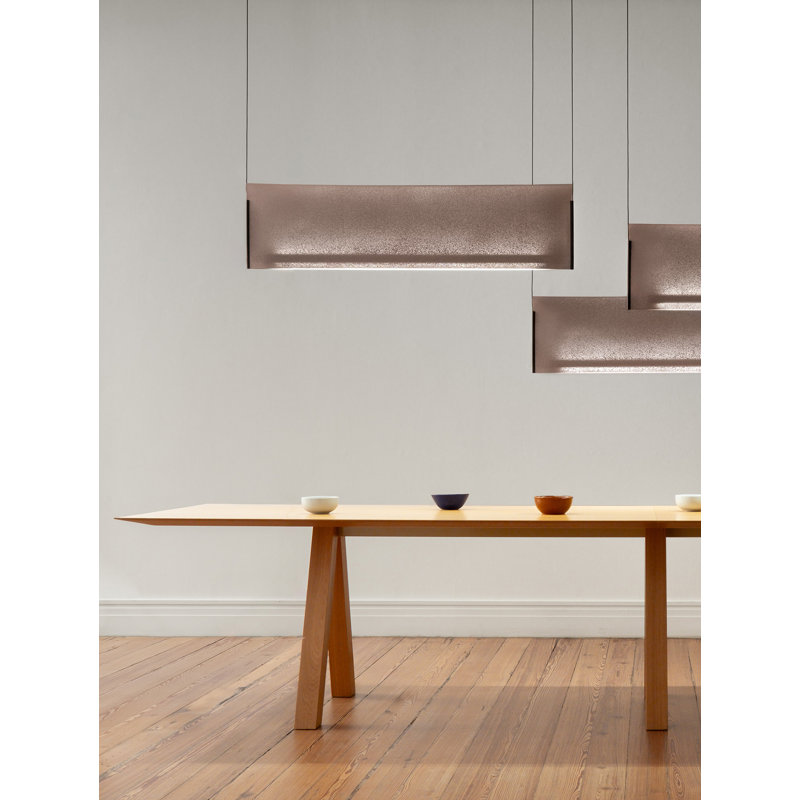 Nebra Pendant, 11.8" H x 39.4" W x 1.2" D, Taupe