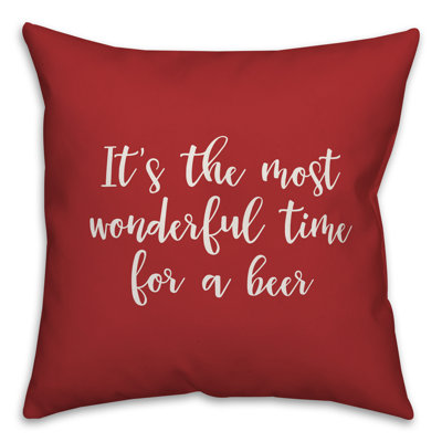  it's the Most Wonderful Time for a Beer Throw Pillow