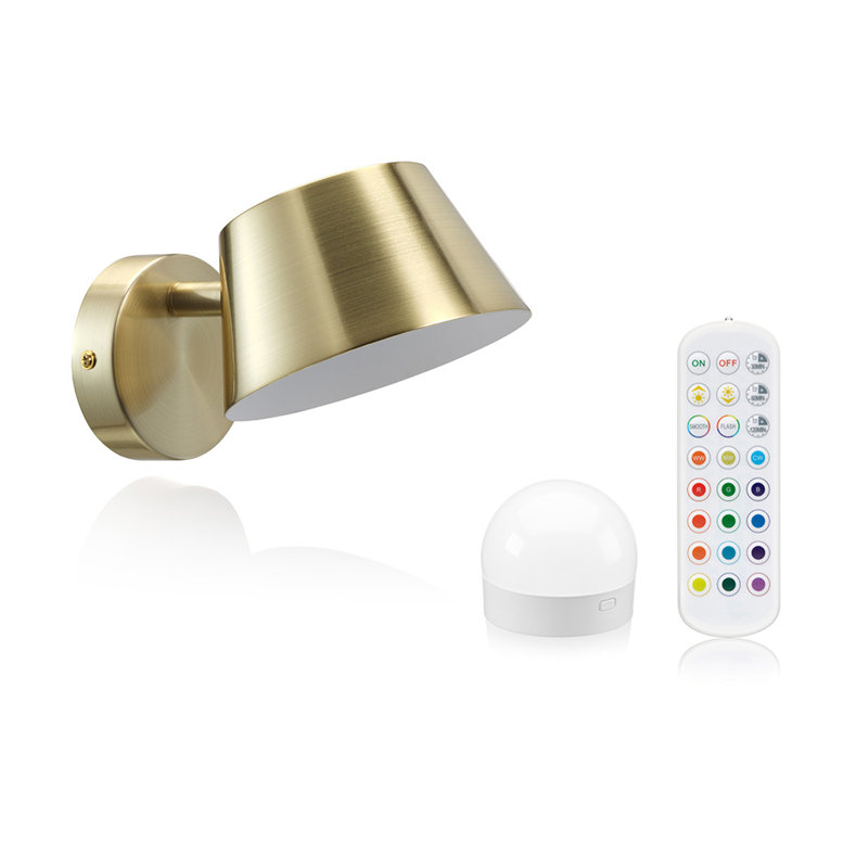 Aluminium LED Armed Sconce, Brass