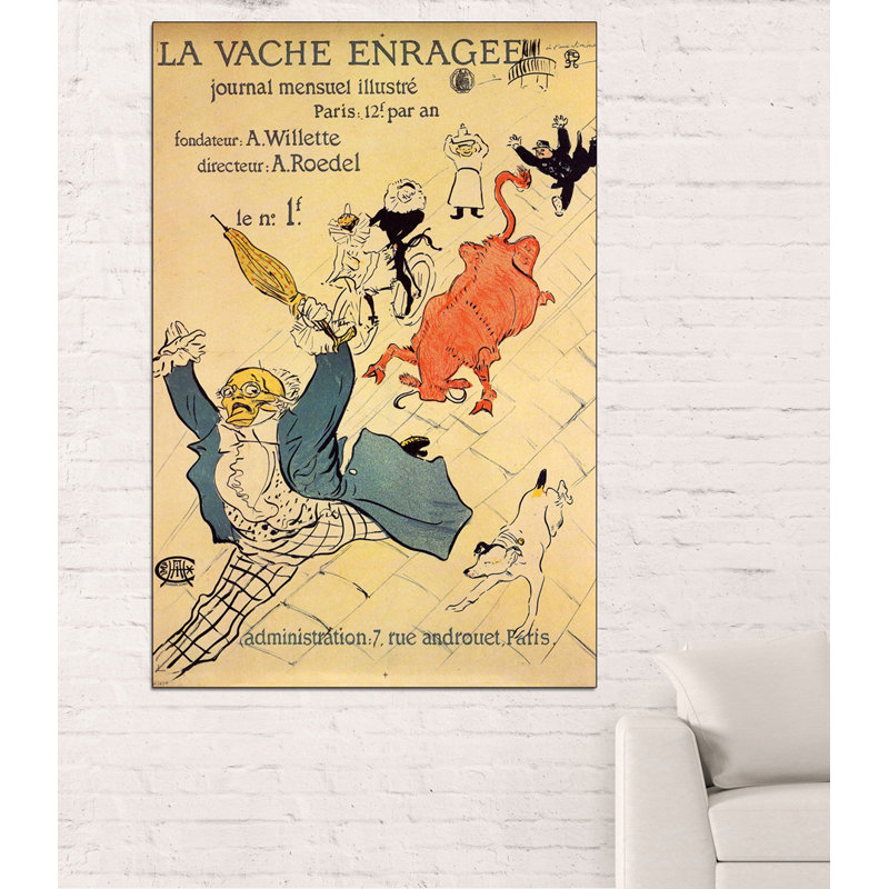 Henri De Toulouse-Lautrec - Wrapped Canvas Print, 135cm H x 90cm W x 1.8cm D