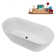 67" Streamline Soaking Freestanding Tub and Tray With Internal Drain