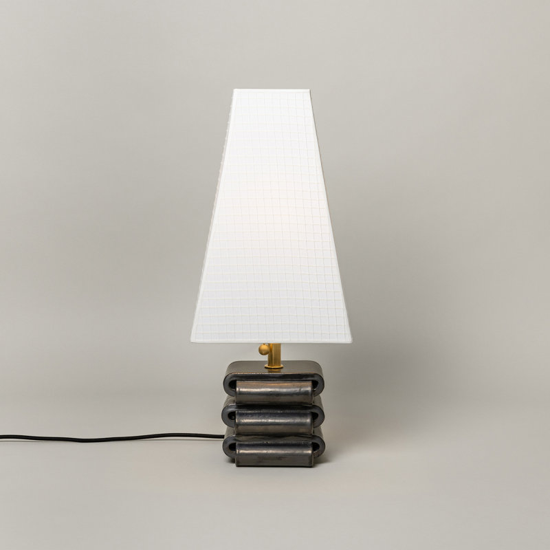 Gio Table Lamp, Graphite, Grid