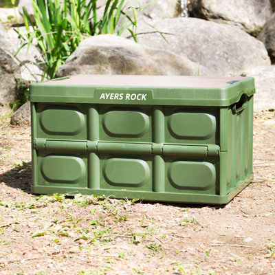 Hitrons Solutions AYERS ROCK  open type camping folding box table Plastic Storage Tub & Tote
