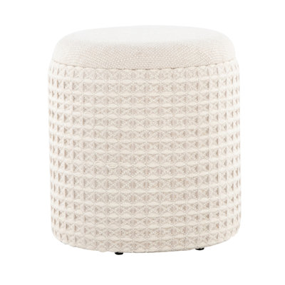Wool 18-Inch Storage With 3D Woven Texture, Removable Lid, Indoor Use, 250 Lbs Limit Storage,