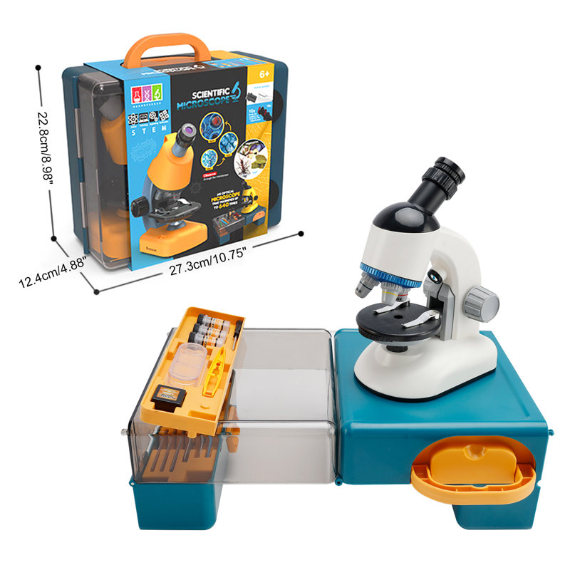 Microscope Educational Science Toy Set, White