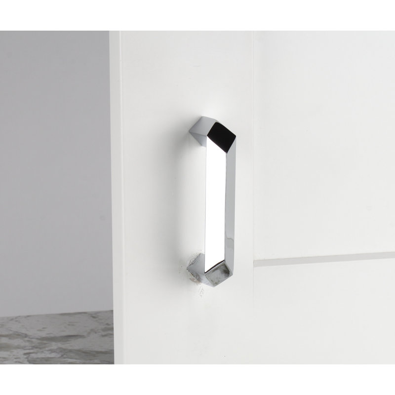 Poignée barre 2 1/2" au centre de zinc Venus, Chrome poli