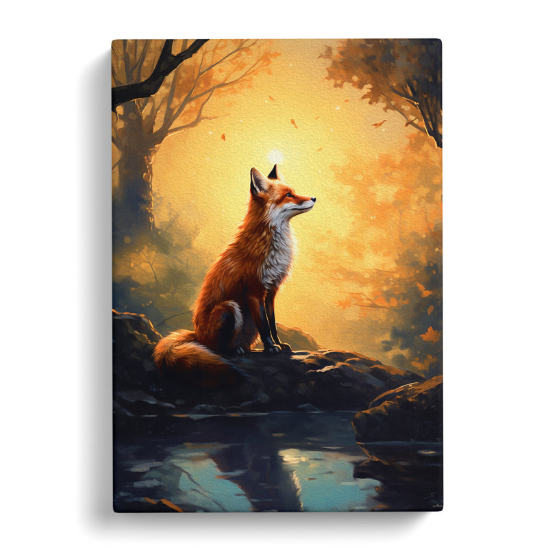 Fox Romanticism - Wrapped Canvas Print, 60cm H x 40cm W x 3cm D