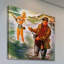 « tapis bikini fishing », reproduction d’art sur toile tendue-17708715