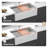 White Farmhouse Sink Workstation - 33 X 20 X 10 Inch White Porcelain Ceramic Double Bowl Farm Kitchen Sink