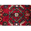 Tapis décoratif en laine noué à la main de conception unique 3 pi 7 po x 7 pi 1980s