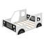 Lit plateforme en bois pour voiture, lit double classique en forme de voiture avec roues et support à lattes-625939935