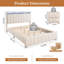 Ensemble de chambre à coucher 2 pièces, cadre de lit rembourré avec station de charge, lumière DEL et table de chevet-1698582748-1698582738
