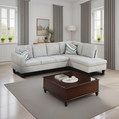 Mauriac Velvet L-Shaped Sectional