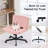 Modern Criss Cross Chair with Wheels, Wide Seat Armless for Home Office-376722824