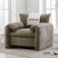 Fauteuil d'appoint surdimensionné en chenille de style moderne avec canapé-lit simple de 38,6 po de largeur pour salon, chambre à coucher, vert