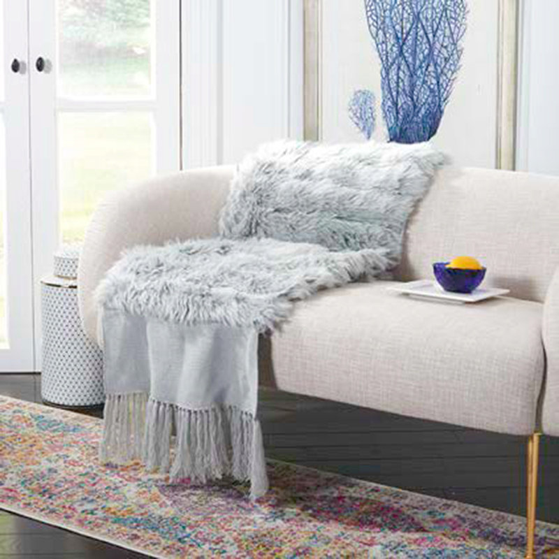 Acrylic Bed Runner, Gray