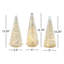 LED Textured Mercury Glass Tree (Set of 3)