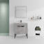 Meuble-lavabo autoportant / flottant pour salle de bain avec lavabo et poignée en métal-964817543