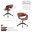 George Oliver Brina Faux Leather Office Chair with Metal Base-1809378138