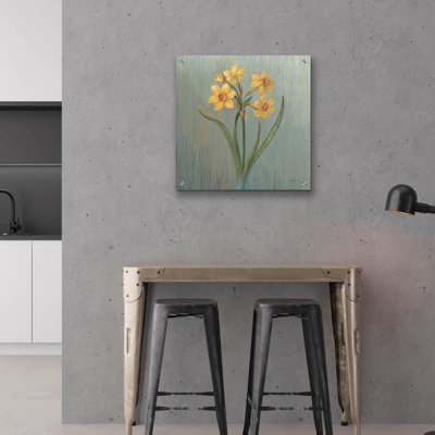  «Cottage Daffodil» par Danhui Nai, art mural en verre acrylique, 24 po x 24 po