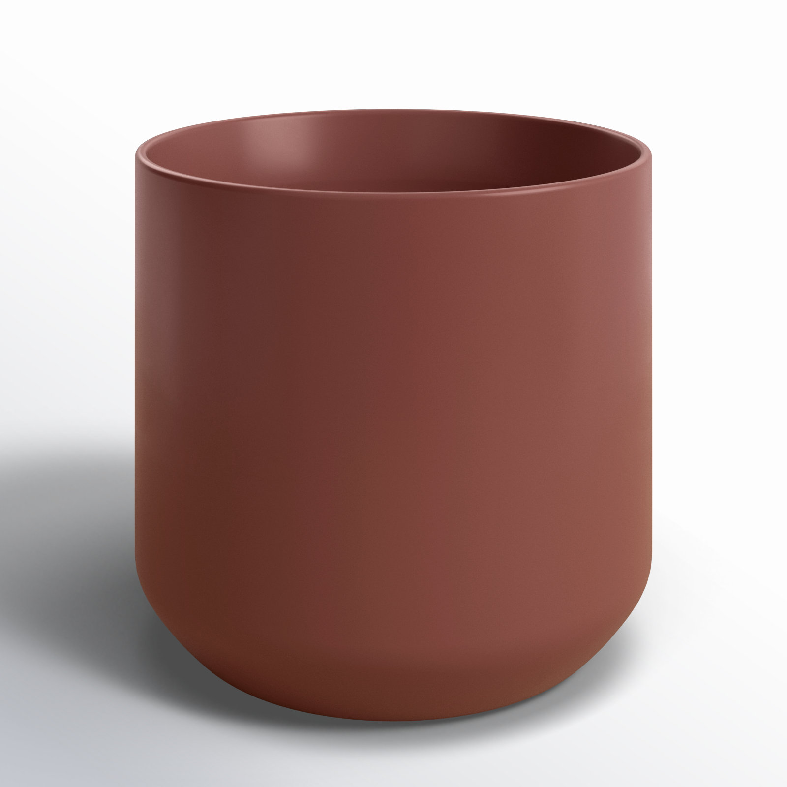 Parsons Handmade Ceramic Pot Planter, 9" H x 8.5" W x 8.5" D, Terracotta