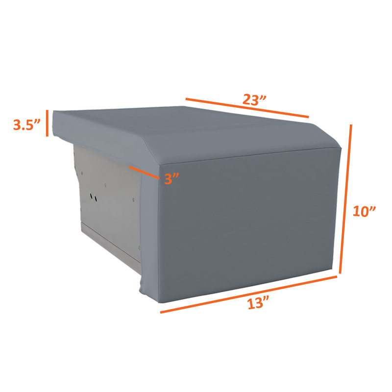 High Density Waterproof Double Side Burner Cover, Outdoor Windproof Island Built-in-Grill Top Cover, 13" W x 23" D x 10" H