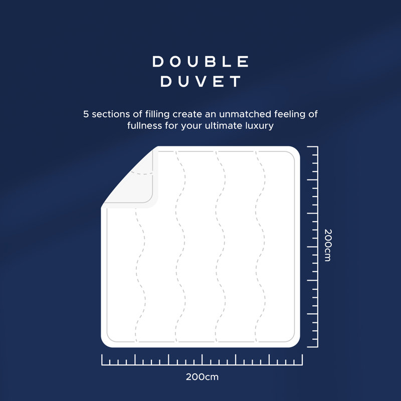 Retreat Indulgent Cotton 13.5 Tog Winter Duvet, Double
