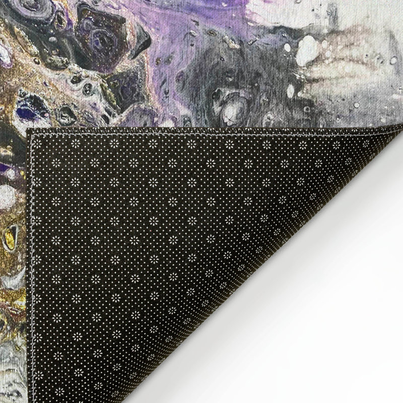 Chenille Washable Abstract Rug, Rectangle 5' x 7'6"