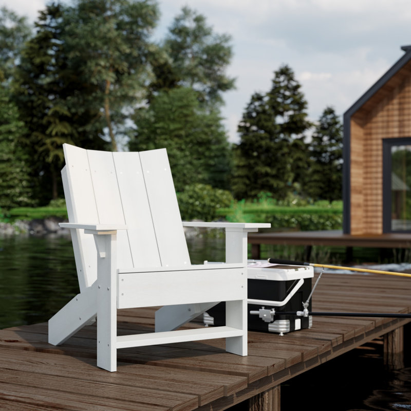 Contemporary Adirondack Chair, White
