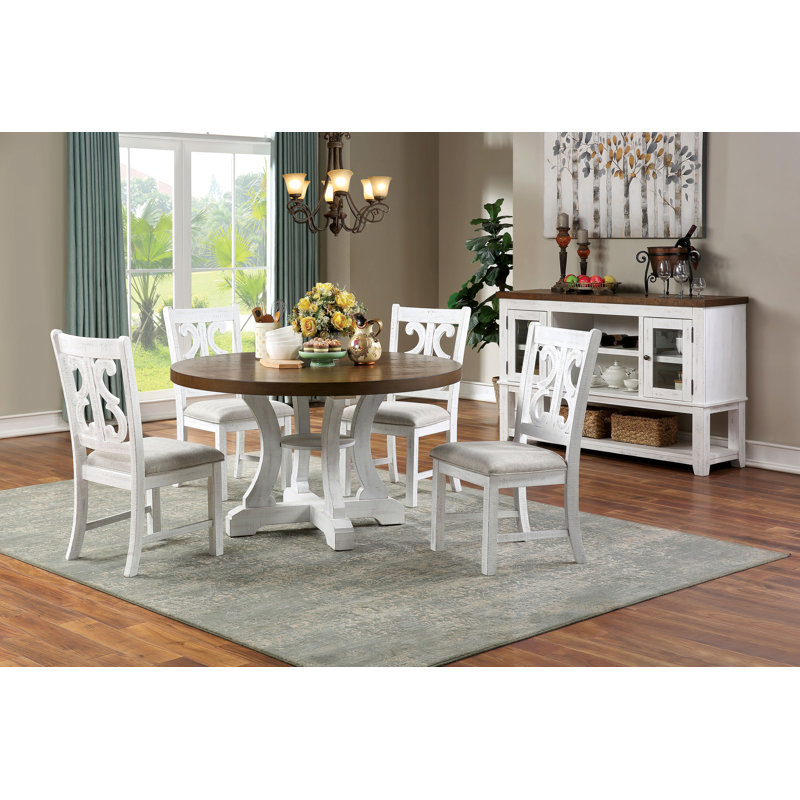 Pharoh 5 - Piece Pedestal Dining Set